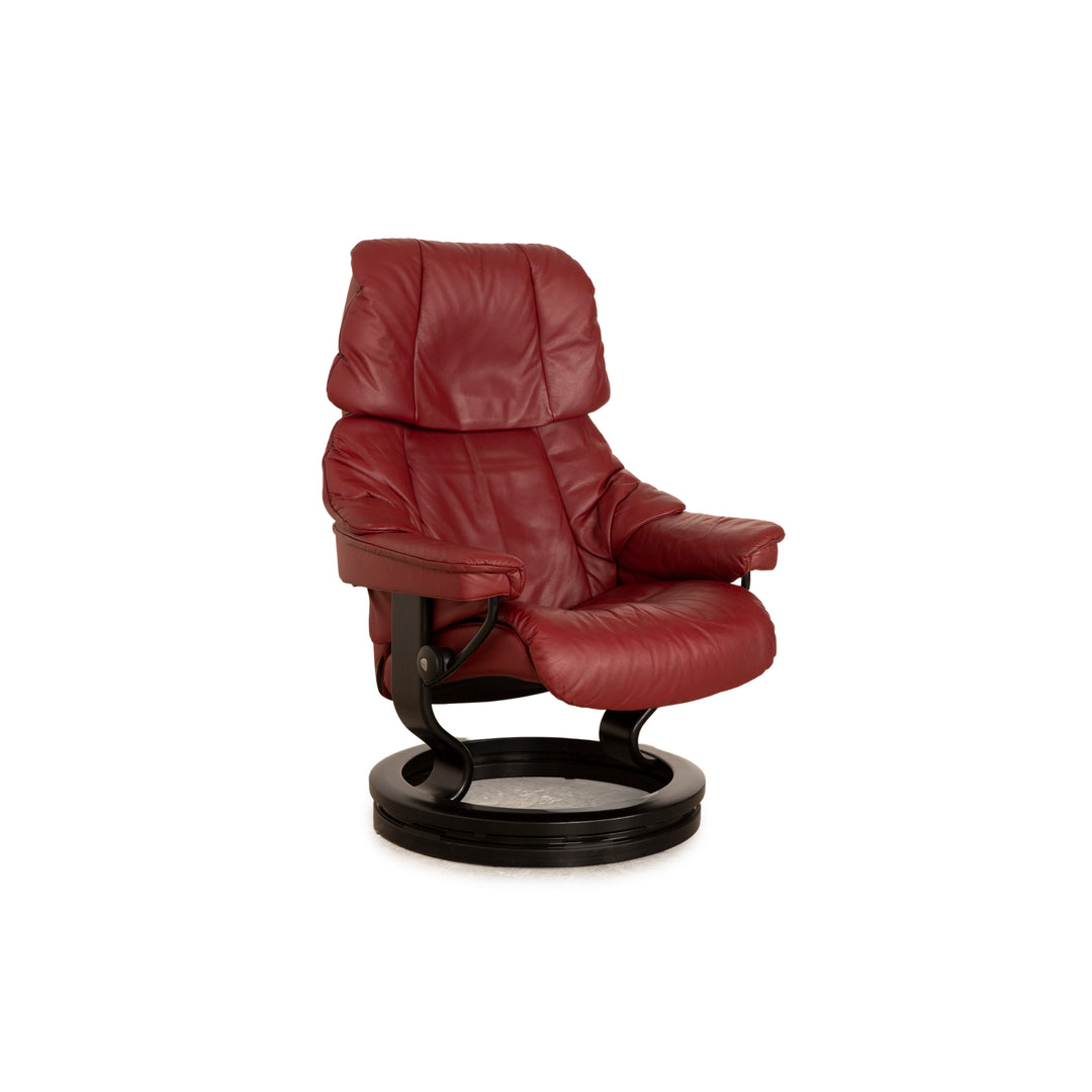 Stressless Reno Leder Sessel Rot manuelle Funktion