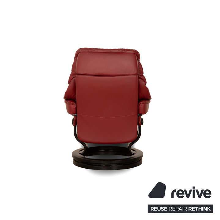 Stressless Reno Leather Armchair Red Manual Function