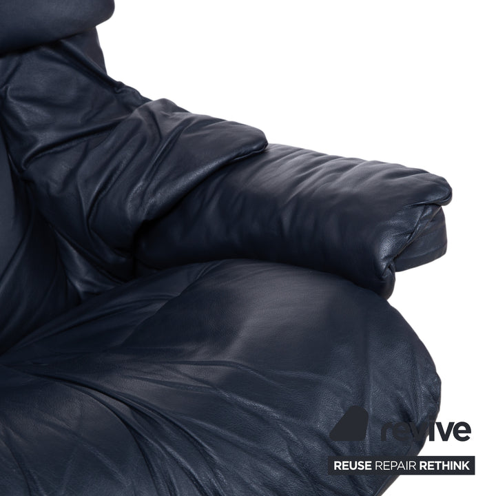 Stressless Reno Leder Sessel Schwar inkl. Hocker manuelle Funktion Größe L