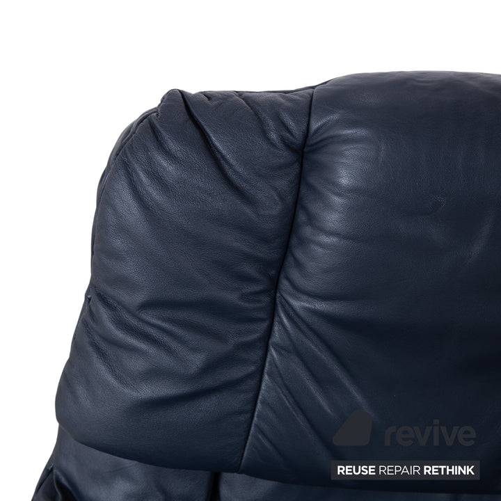 Stressless Reno Leder Sessel Schwar inkl. Hocker manuelle Funktion Größe L
