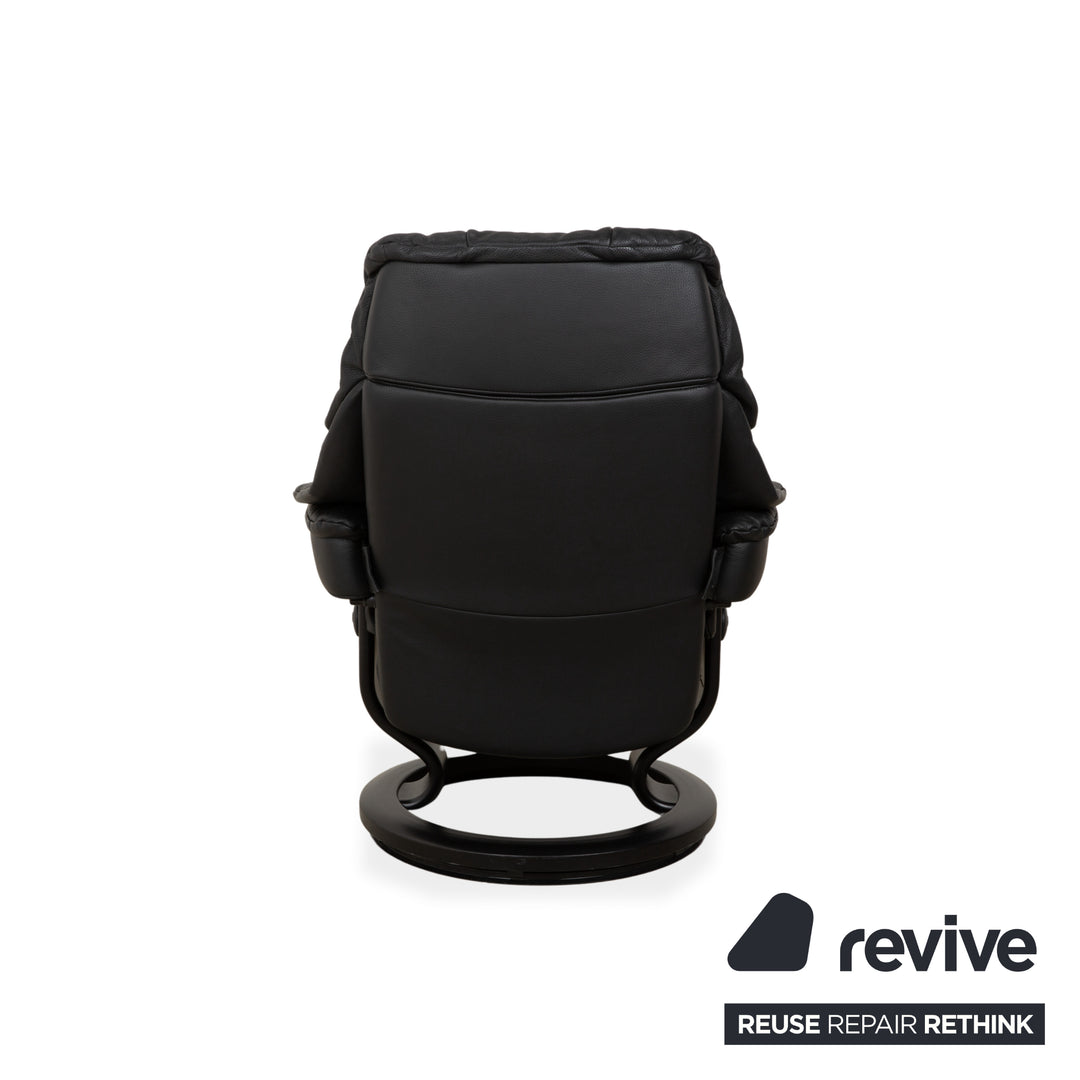 Stressless Reno Leather Recliner Black Manual Function