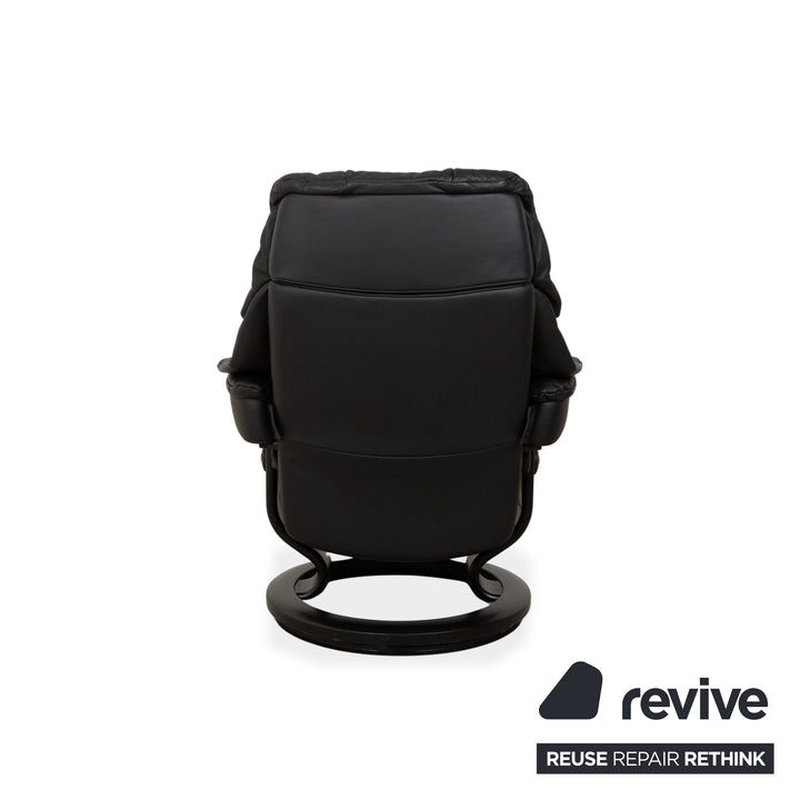 Stressless Reno Leather Recliner Black Manual Function