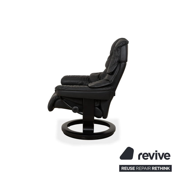 Stressless Reno Leather Recliner Black Manual Function