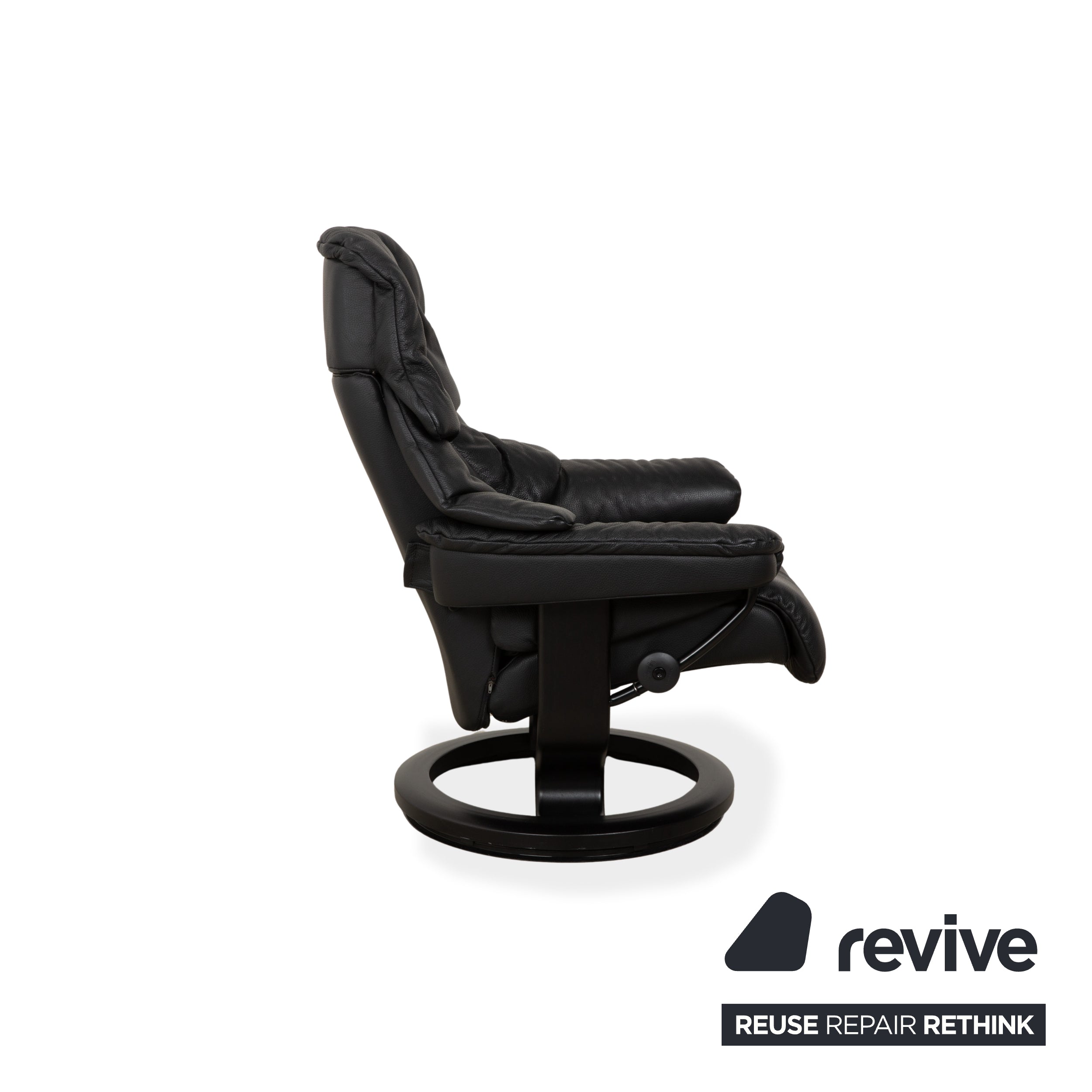 Stressless Reno Leather Recliner Black Manual Function