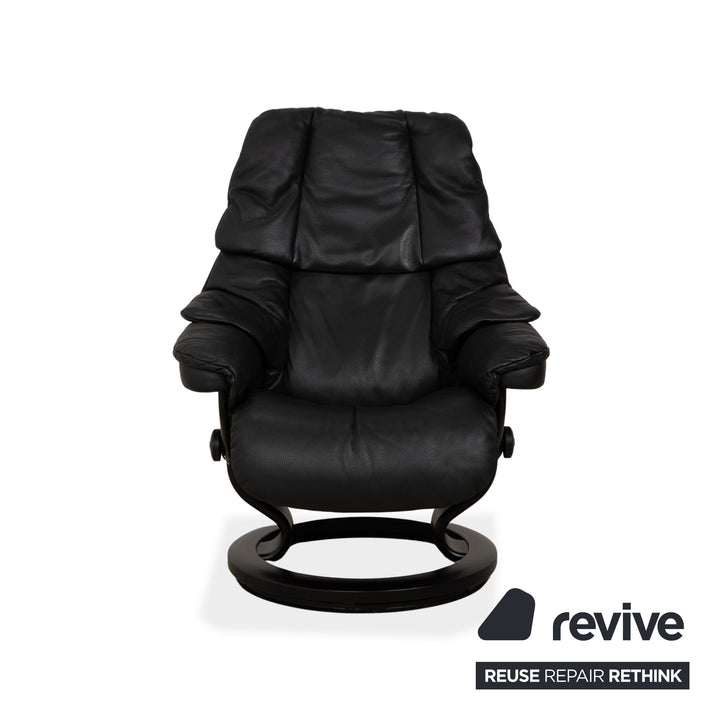 Stressless Reno Leather Recliner Black Manual Function
