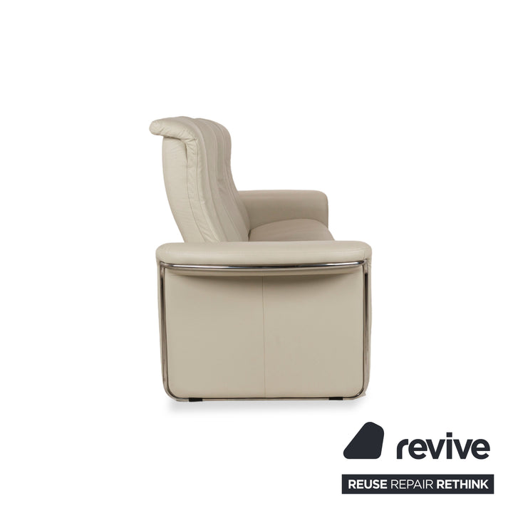 Stressless Soul Leder Dreisitzer Creme Sofa Couch