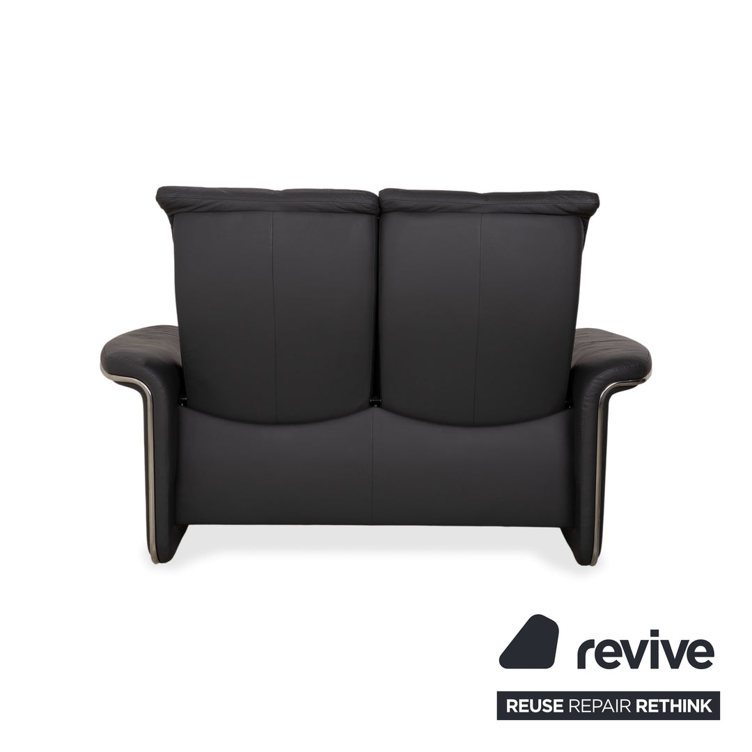 Stressless Soul Leder Zweisitzer Dunkelgrau Anthrazit manuelle Funktion Sofa Couch