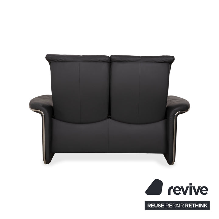 Stressless Soul Leder Zweisitzer Dunkelgrau Anthrazit manuelle Funktion Sofa Couch