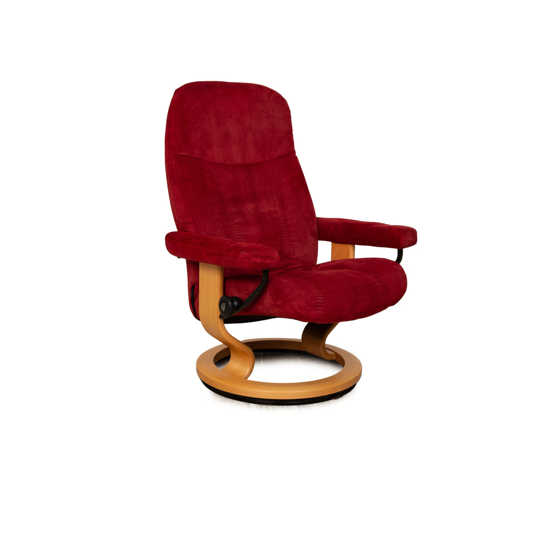 Stressless fabric armchair Red manual function relax function Size S