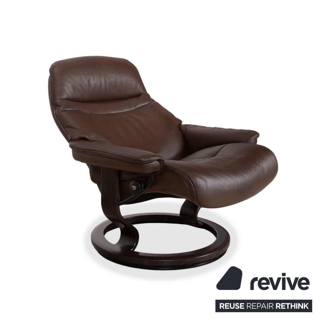 Stressless Sunrise Leder Sessel Braun Mokka Gr. L manuelle Funktion