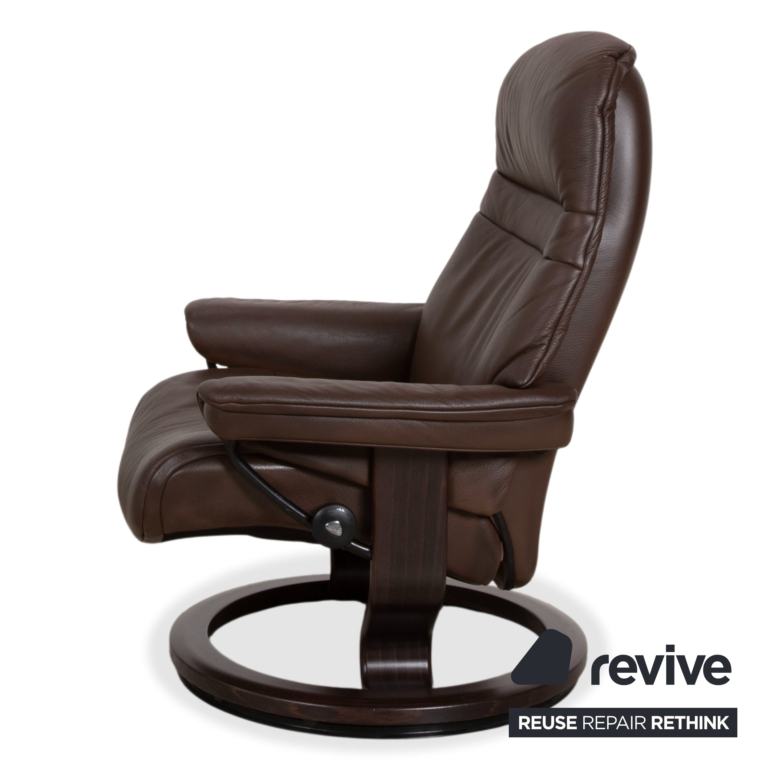 Stressless Sunrise Leather Recliner Brown Mocha Size L Manual Function