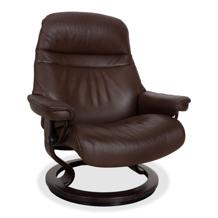 Stressless Sunrise Leder Sessel Braun Mokka Gr. L manuelle Funktion