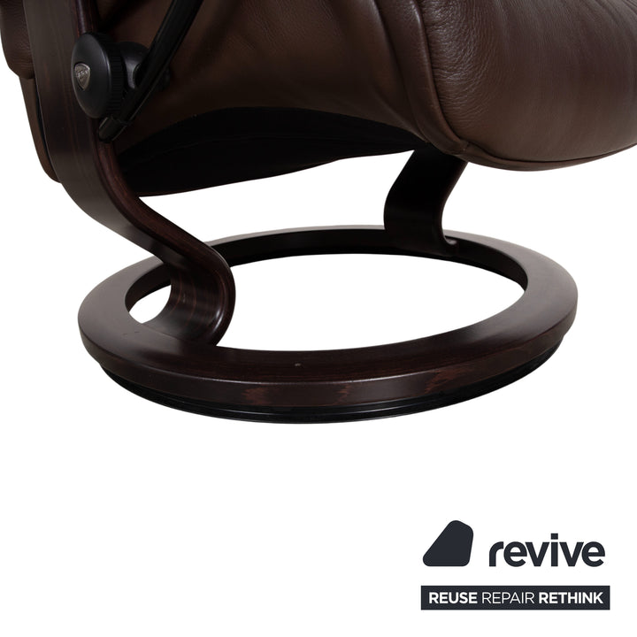 Stressless Sunrise Leder Sessel Braun Mokka Gr. L manuelle Funktion