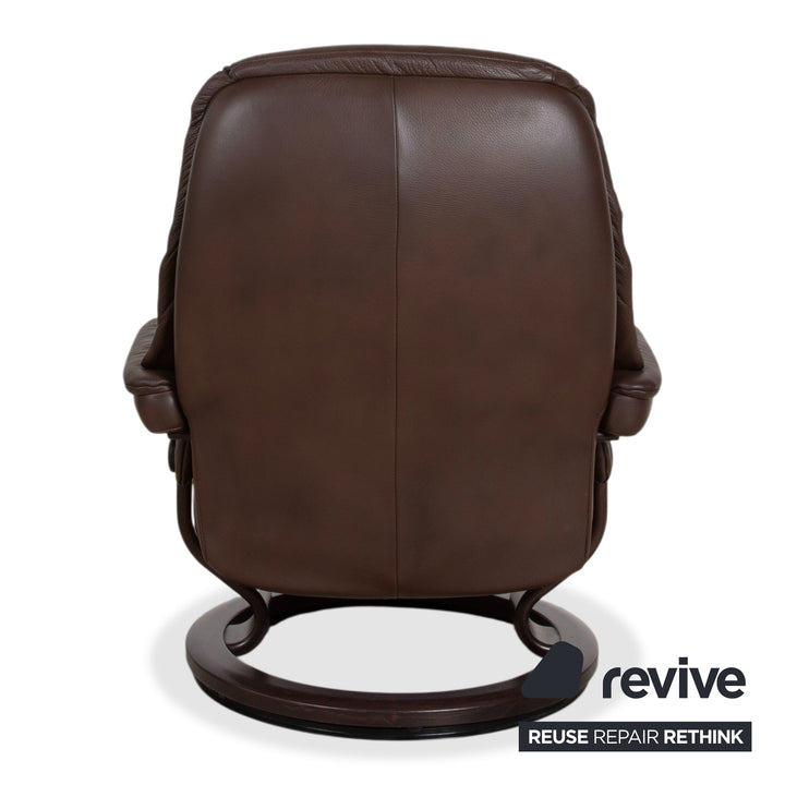 Stressless Sunrise Leder Sessel Braun Mokka Gr. L manuelle Funktion