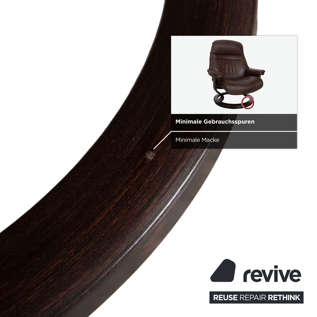 Stressless Sunrise Leder Sessel Braun Mokka Gr. L manuelle Funktion