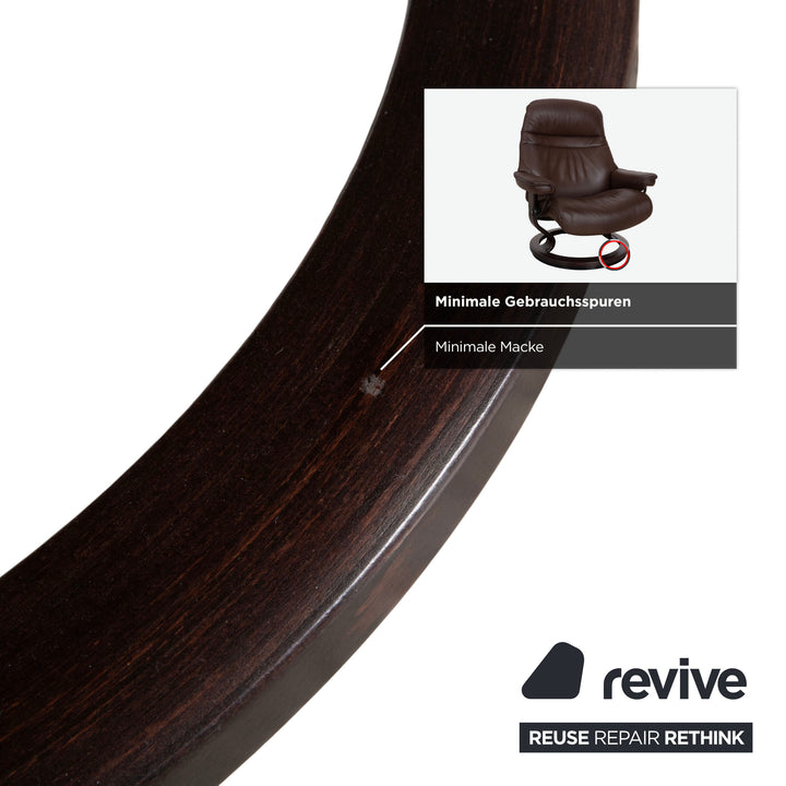 Stressless Sunrise Leder Sessel Braun Mokka Gr. L manuelle Funktion