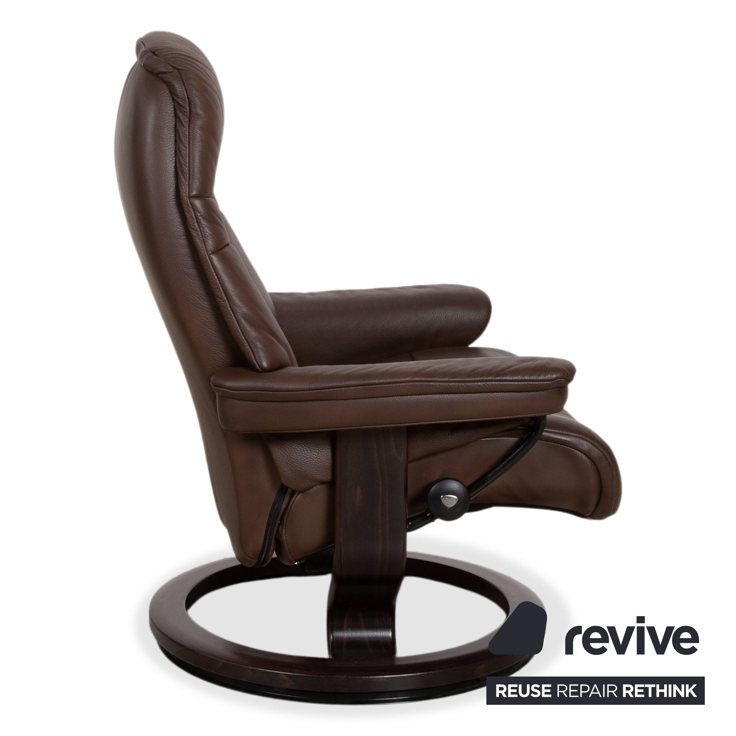 Stressless Sunrise Leather Recliner Brown Mocha Size L Manual Function