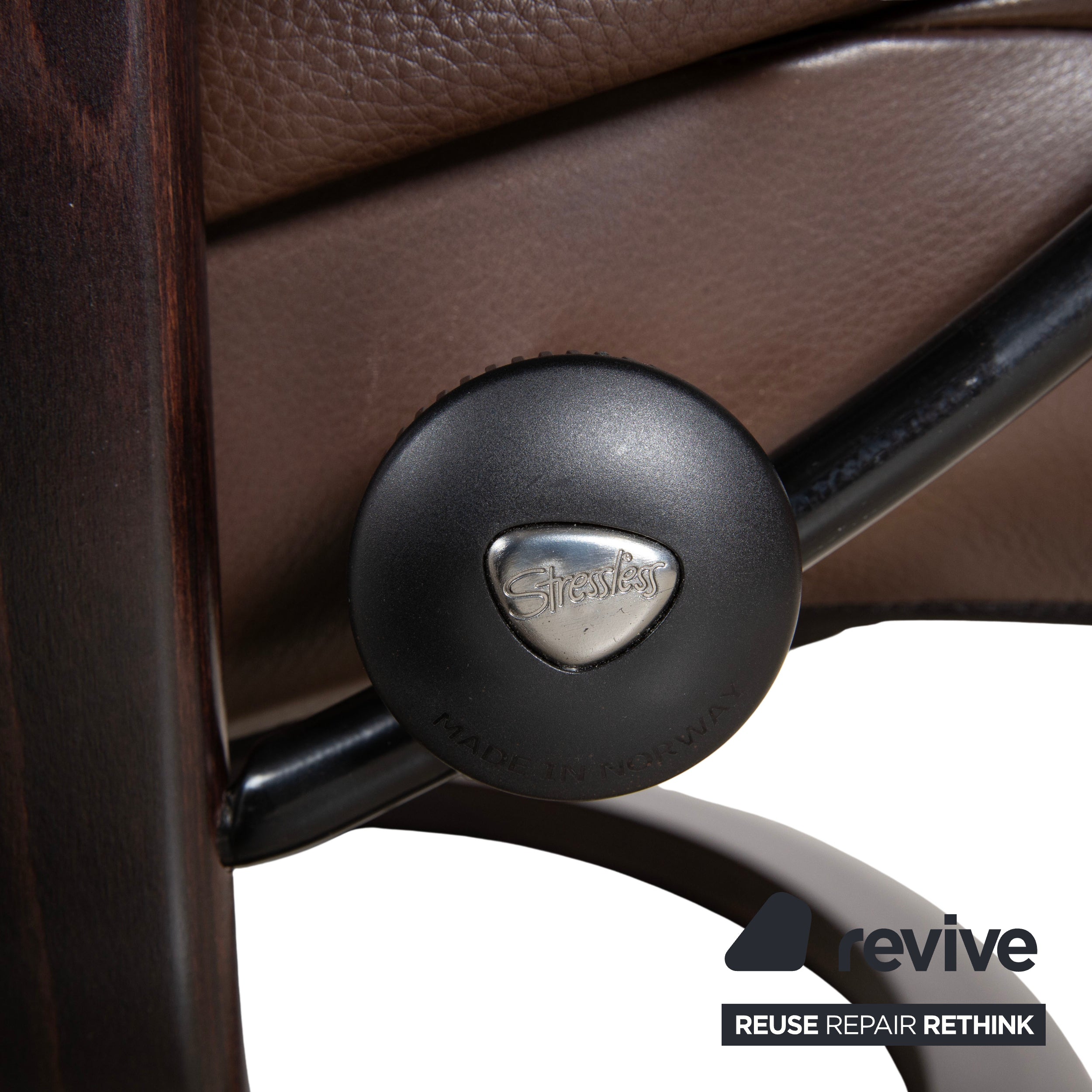 Stressless Sunrise Leather Recliner Brown Mocha Size L Manual Function