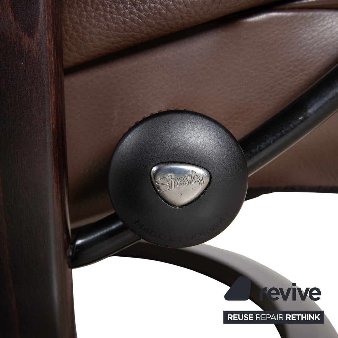 Stressless Sunrise Leder Sessel Braun Mokka Gr. L manuelle Funktion