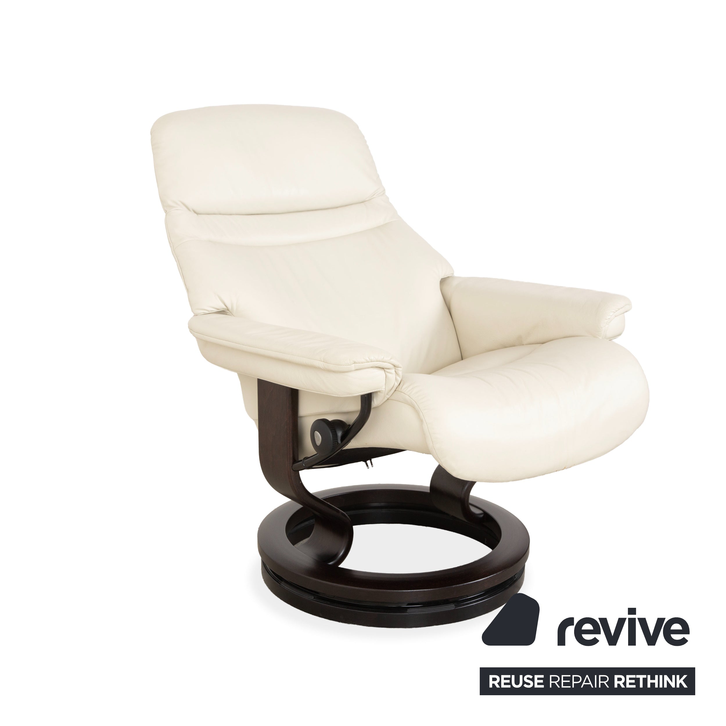 Stressless Sunrise Leather Recliner Cream incl. Footstool, Manual Function