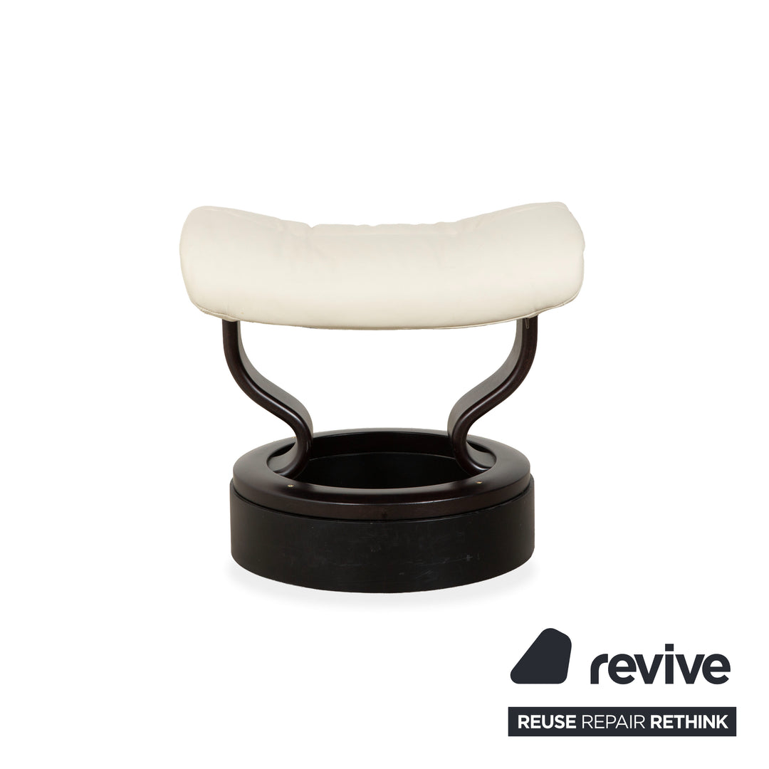 Stressless Sunrise Leder Sessel Creme inkl. Hocker manuelle Funktion