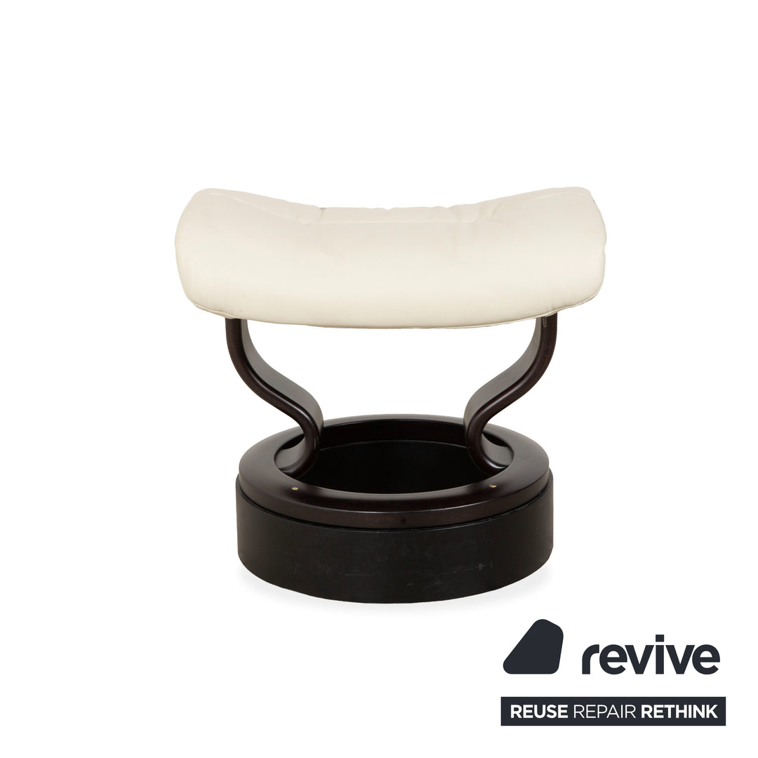 Stressless Sunrise Leder Sessel Creme inkl. Hocker manuelle Funktion