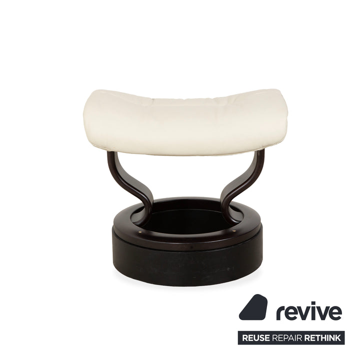 Stressless Sunrise Leder Sessel Creme inkl. Hocker manuelle Funktion