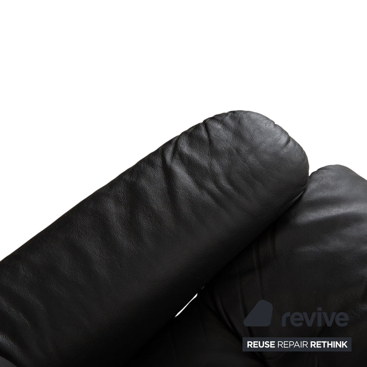 Stressless Sunrise Leder Sessel Dunkelgrau Anthrazit mit manueller Relaxfunktion