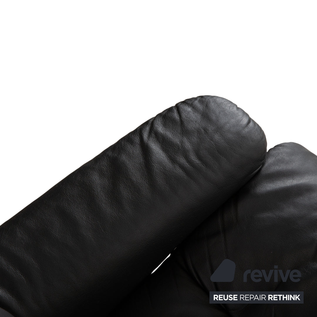 Stressless Sunrise Leder Sessel Dunkelgrau Anthrazit mit manueller Relaxfunktion