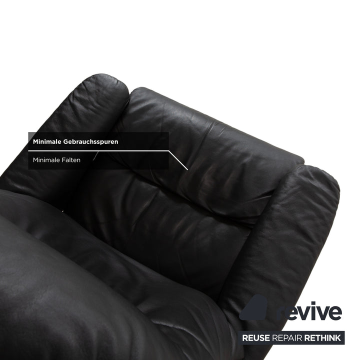 Stressless Sunrise Leder Sessel Dunkelgrau Anthrazit mit manueller Relaxfunktion