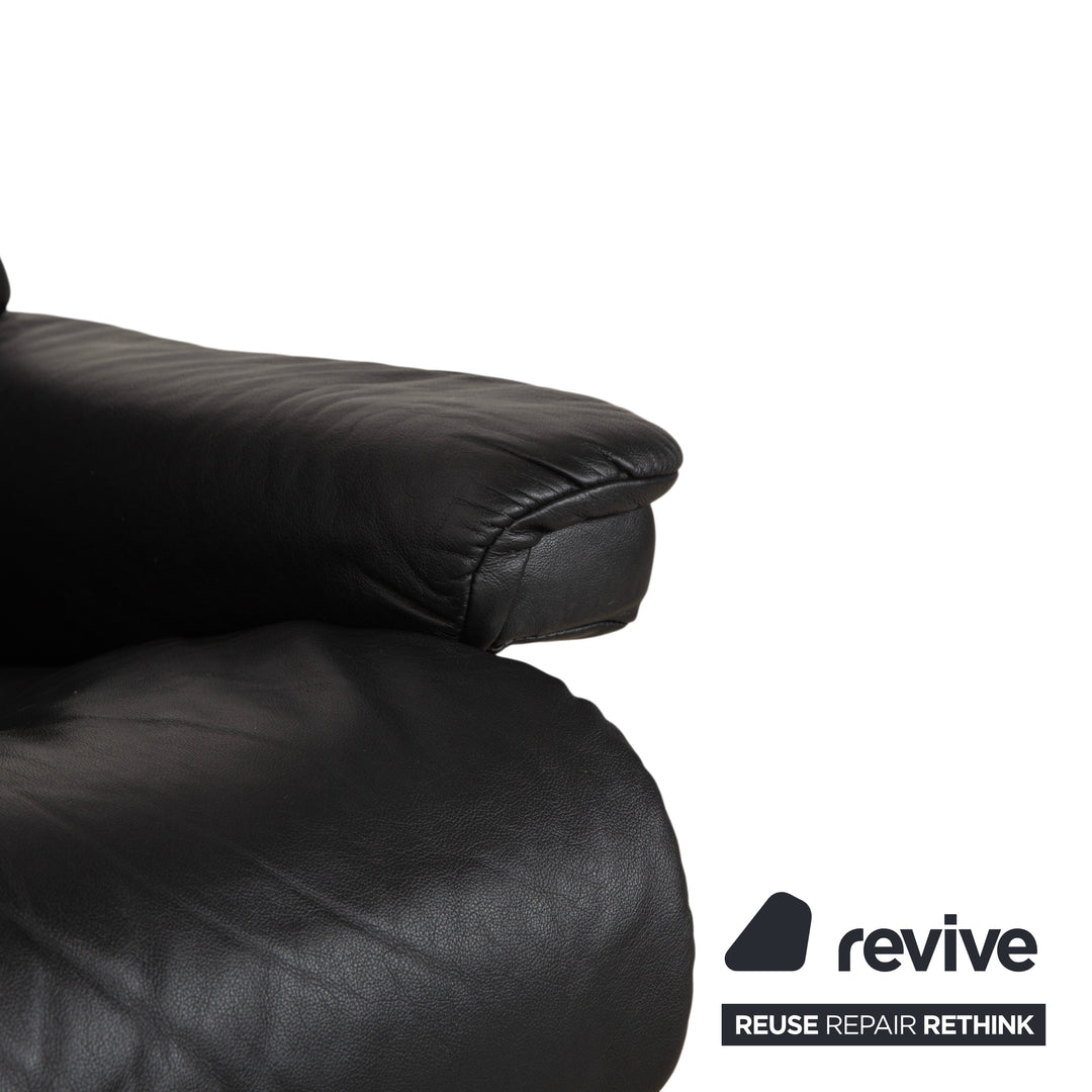 Stressless Sunrise Leder Sessel Dunkelgrau Anthrazit mit manueller Relaxfunktion