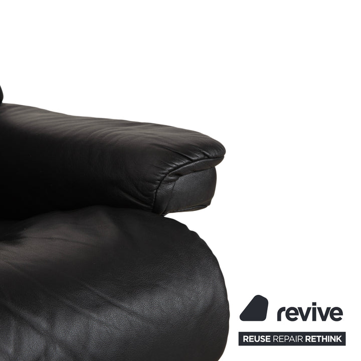 Stressless Sunrise Leder Sessel Dunkelgrau Anthrazit mit manueller Relaxfunktion