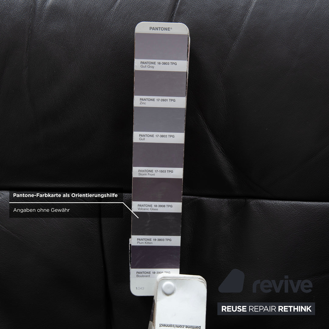 Stressless Sunrise Leder Sessel Dunkelgrau Anthrazit Graphit manuelle Funktion