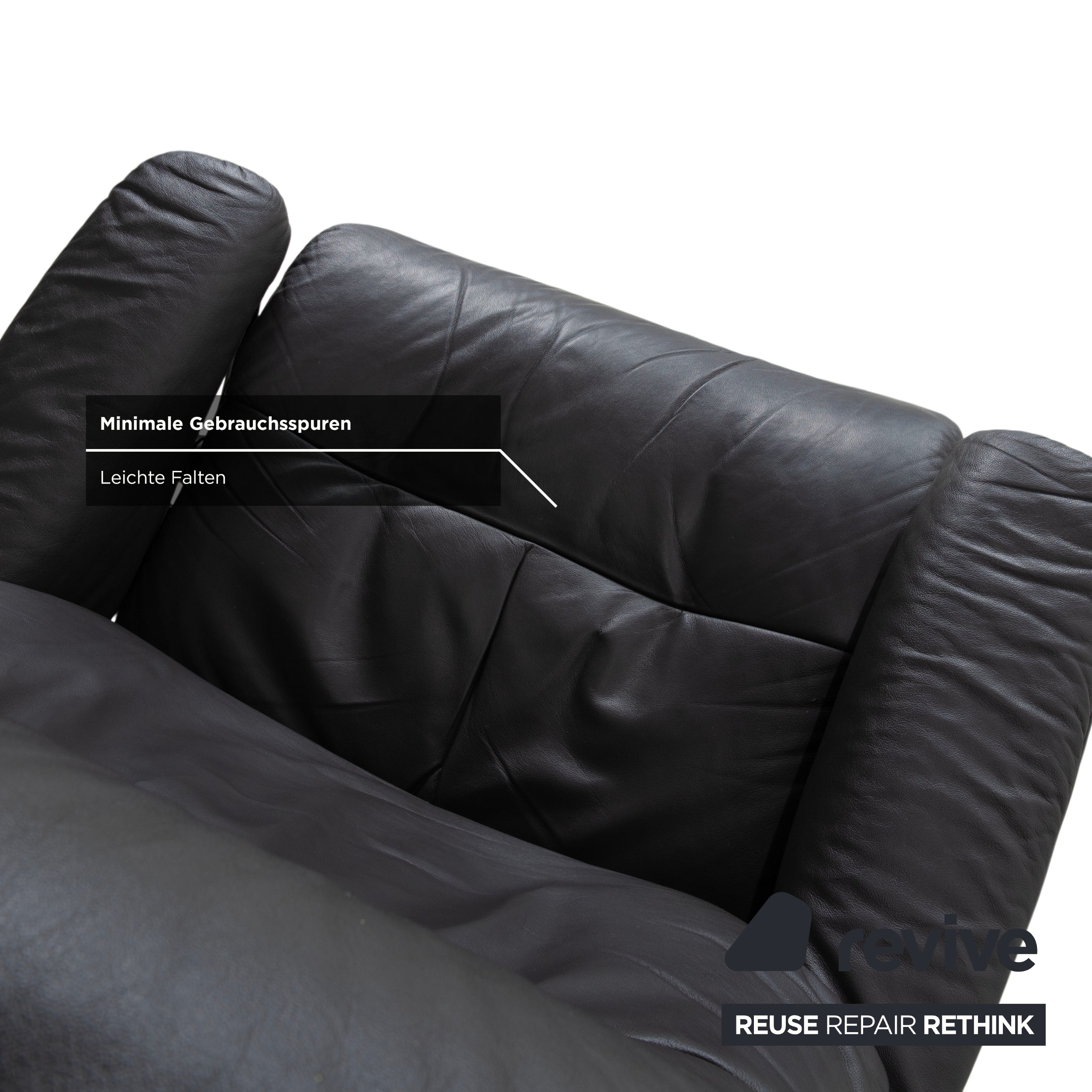Stressless Sunrise Leather Recliner Dark Grey Anthracite Graphite Manual Function