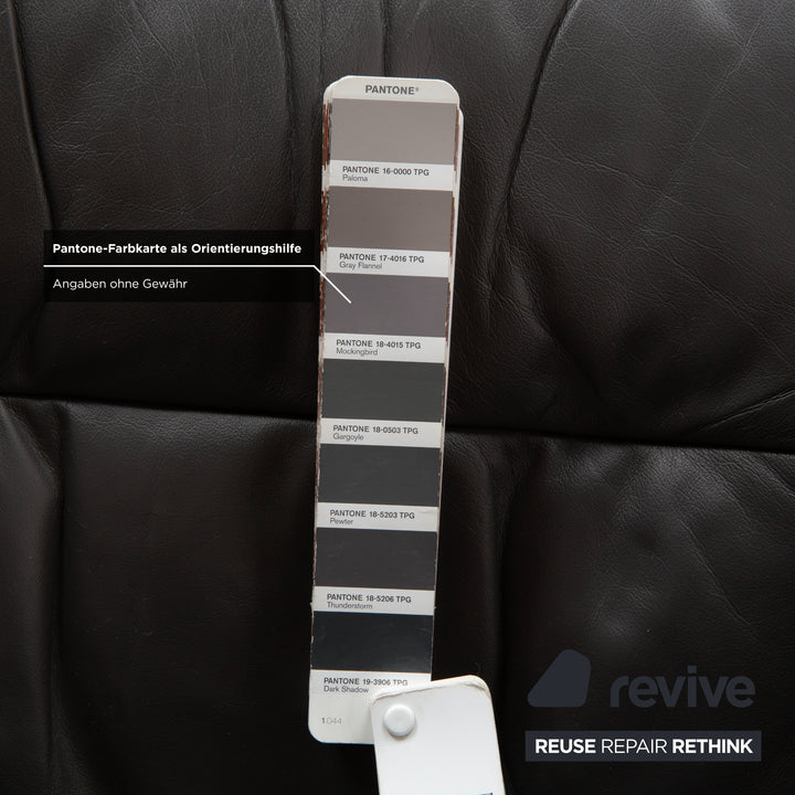 Stressless Sunrise Leder Sessel Grau Anthrazit inkl. Hocker