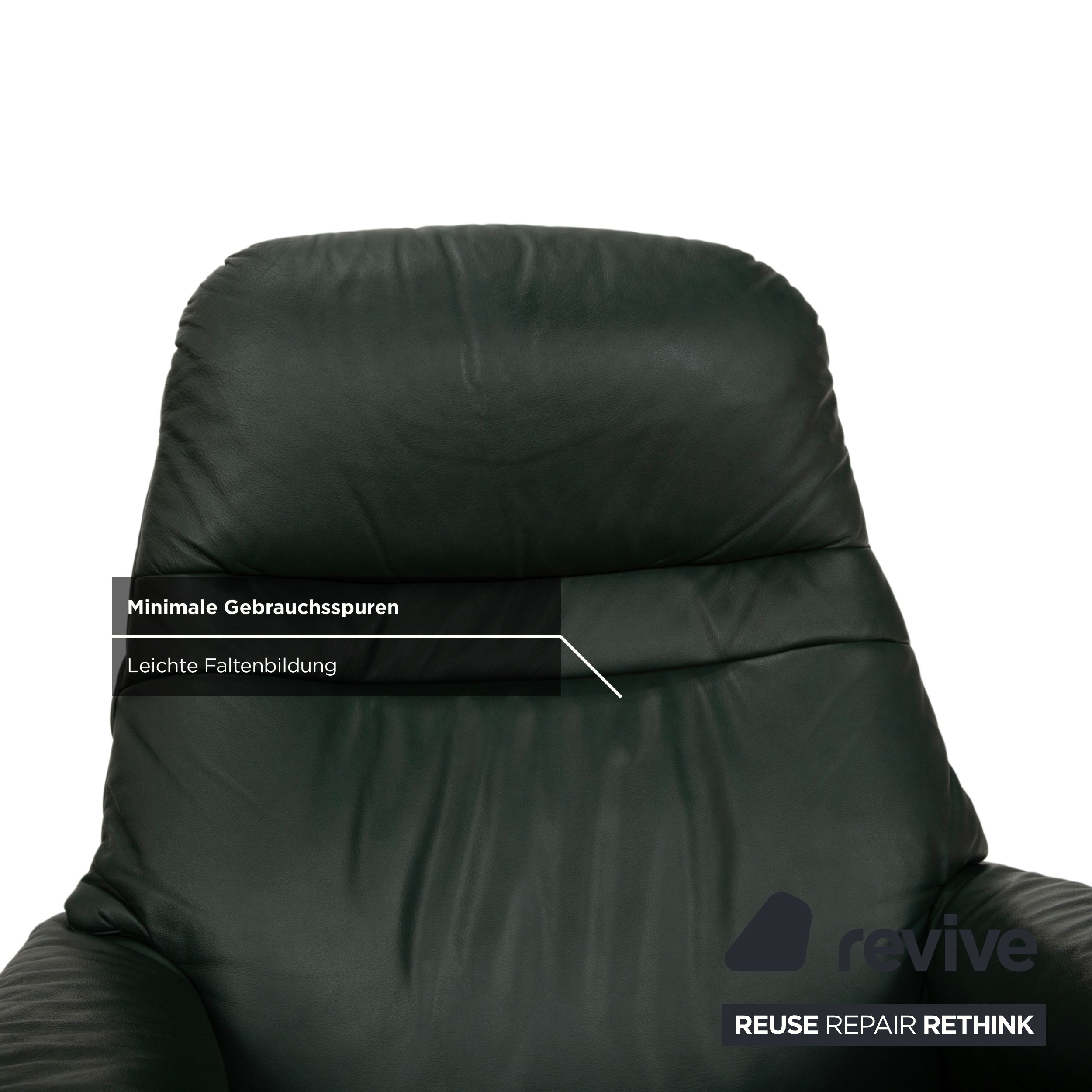 Stressless Sunrise lænestol i læder, farve grantræ, manuel funktion, relax-funktion inkl. skammel
