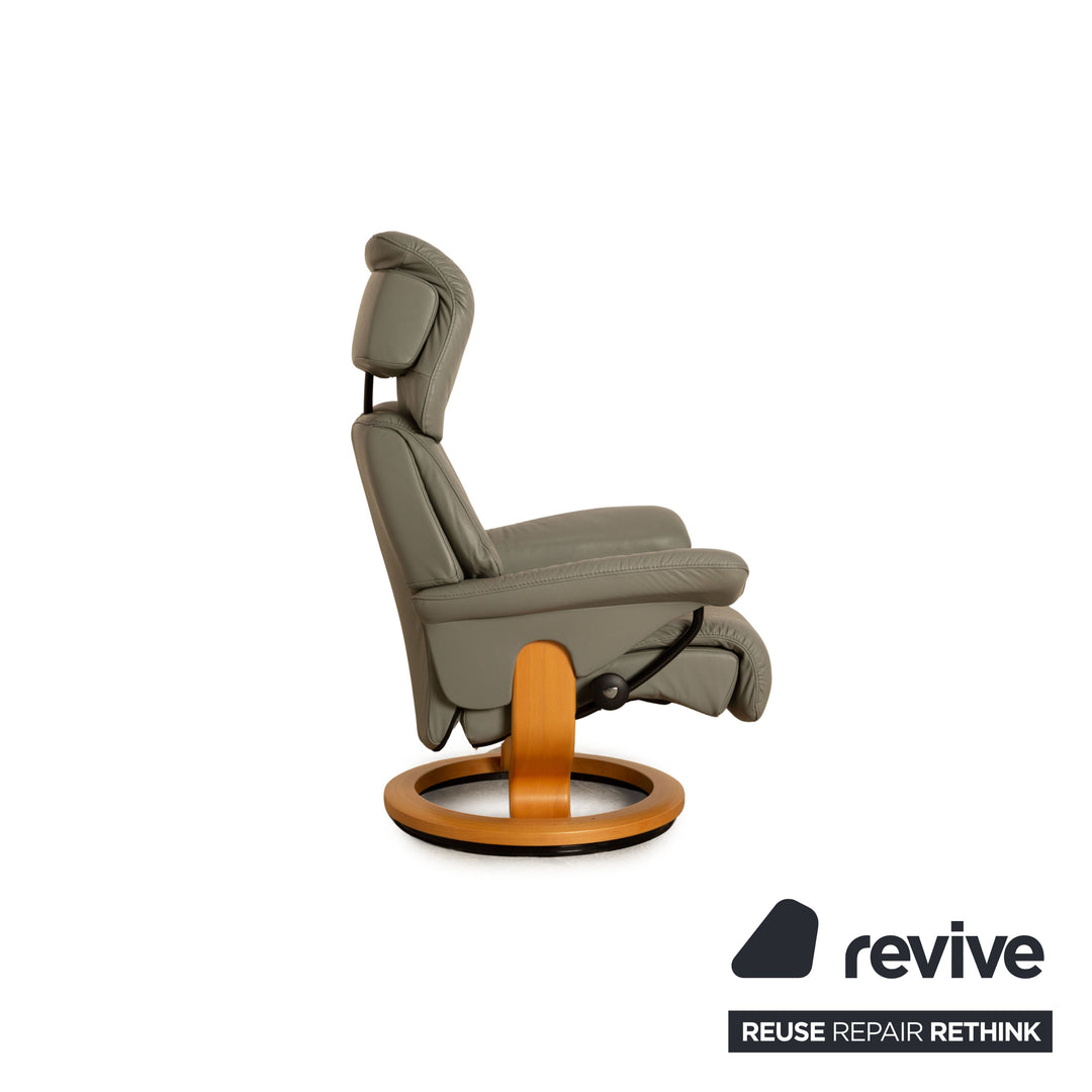 Stressless Vision Leder Sessel Grau Relaxfunktion Relaxsessel