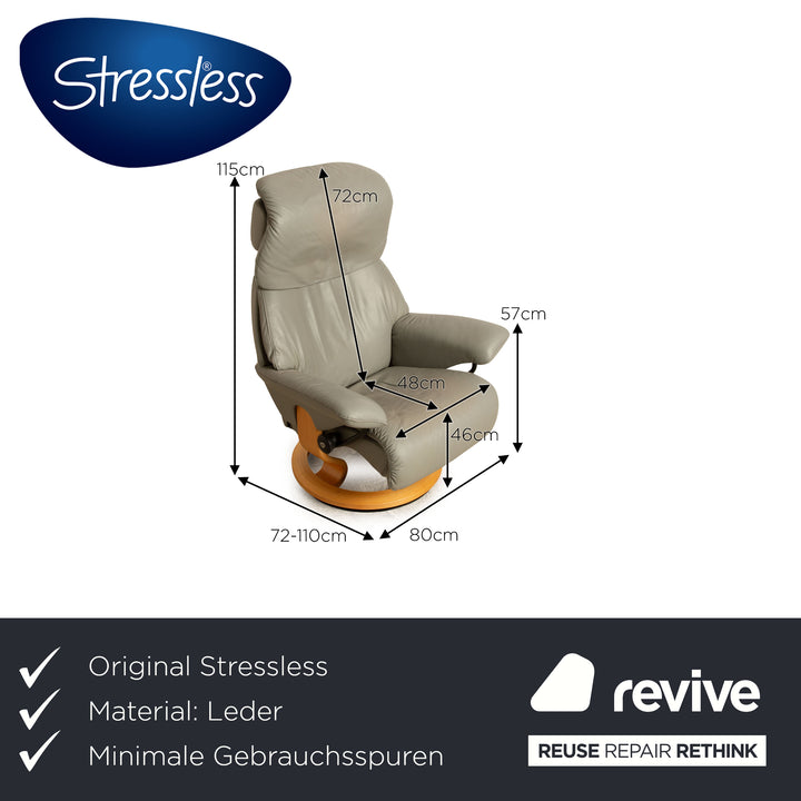 Stressless Vision Leder Sessel Grau Relaxfunktion Relaxsessel