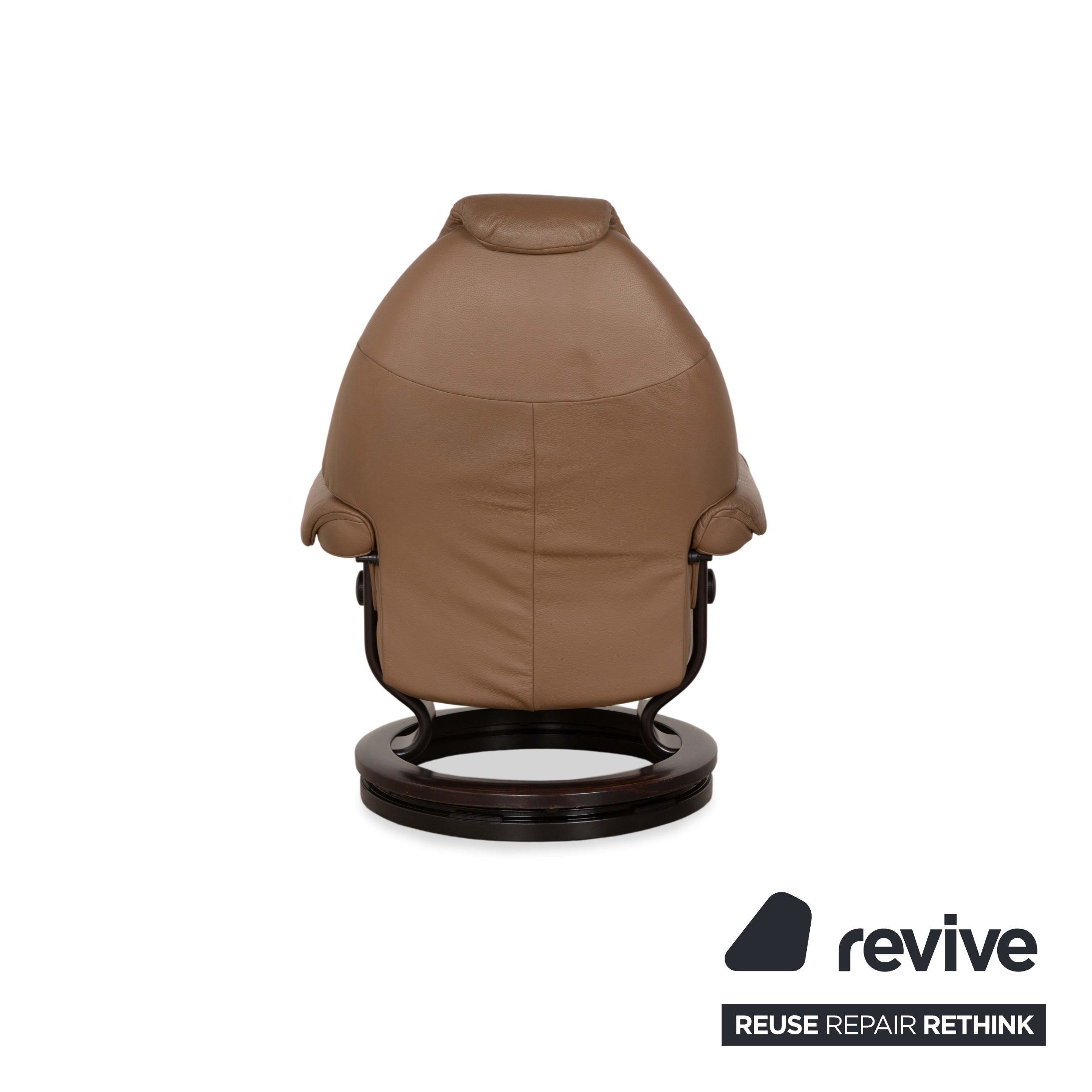 Stressless Voyager Leder Sessel Braun Beige inkl. Hocker manuelle Funktion Größe M