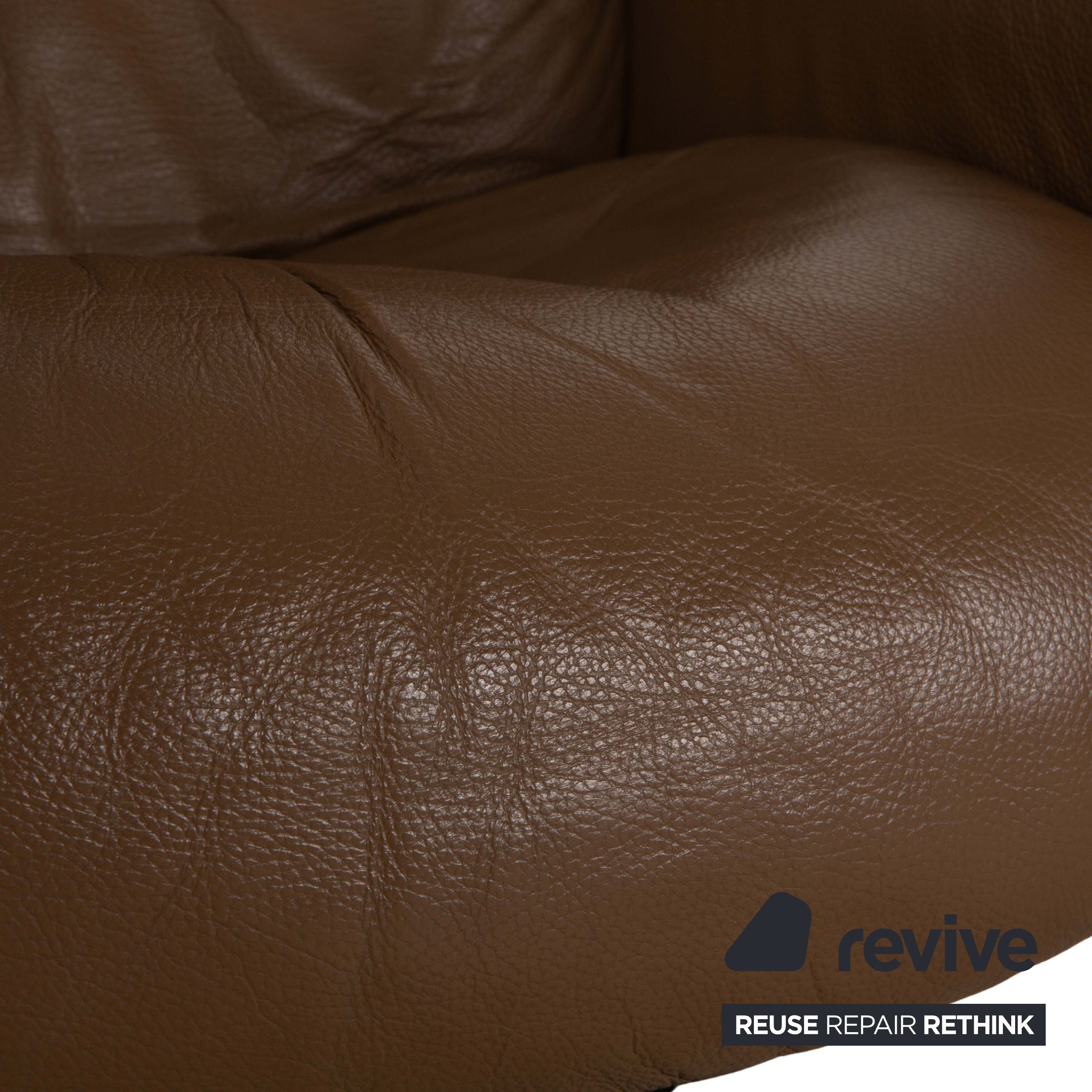 Stressless Voyager Leather Armchair Brown Beige incl. Stool manual function