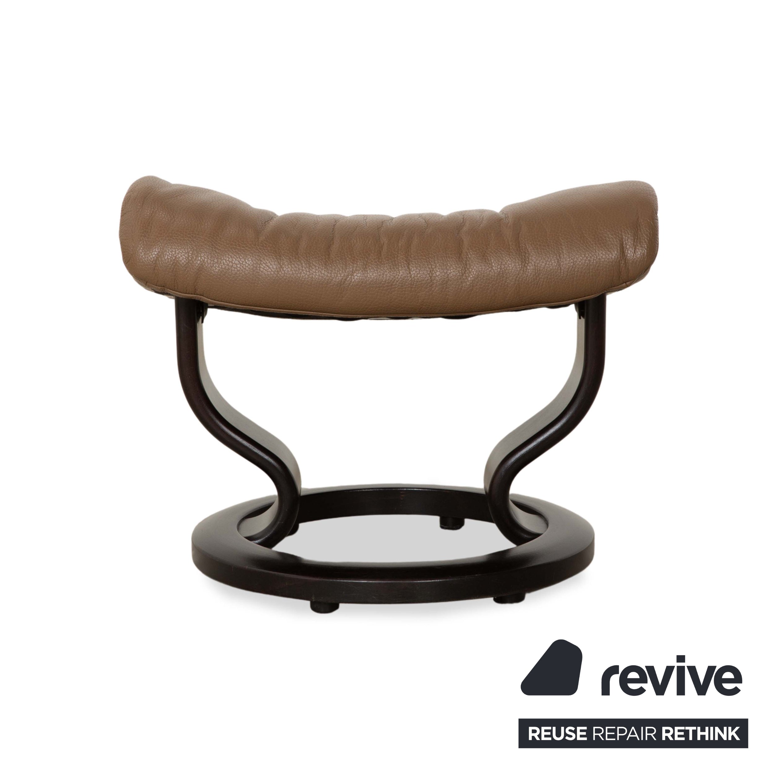 Fauteuil en cuir Stressless Voyager marron avec tabouret fonction manuelle