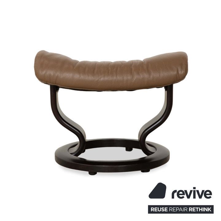 Stressless Voyager Leather Armchair Brown incl. Stool manual function