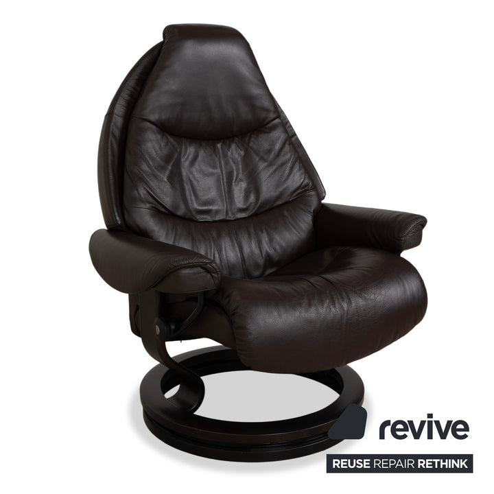 Stressless Voyager Leder Sessel Braun manuelle Funktion Größe L
