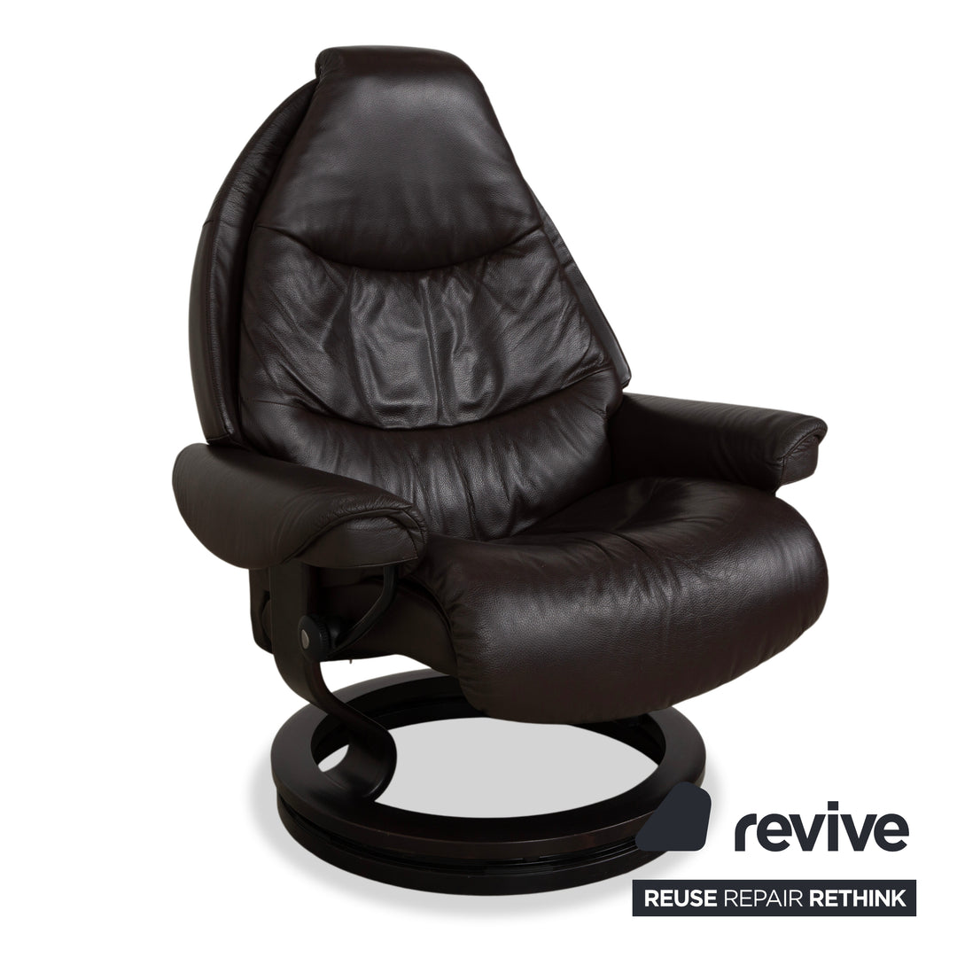 Stressless Voyager Leather Recliner Brown Manual Function
