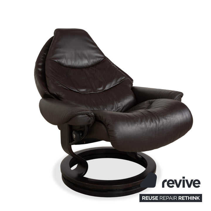 Stressless Voyager Leder Sessel Braun manuelle Funktion Größe L