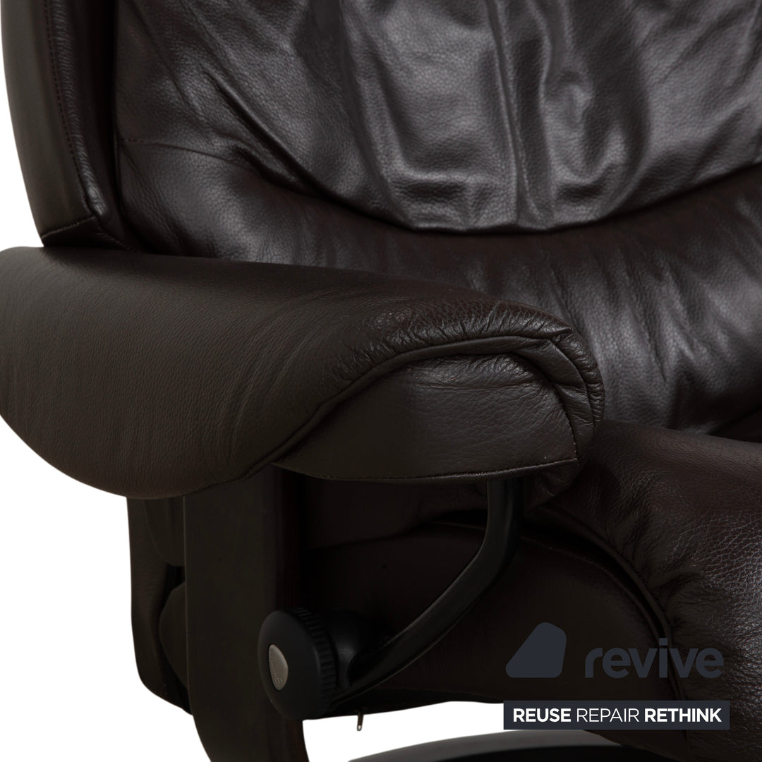Stressless Voyager Leather Recliner Brown Manual Function