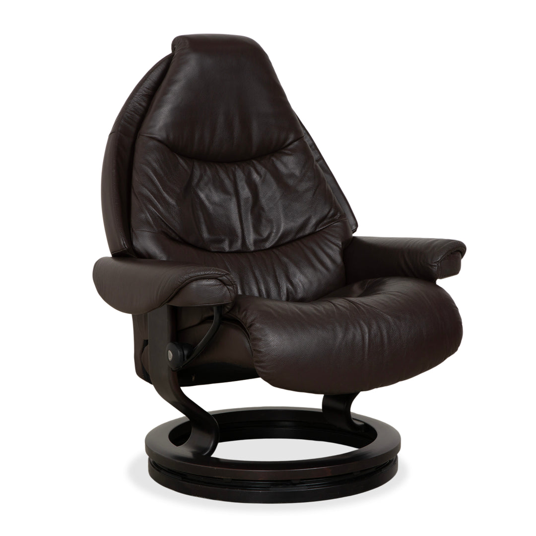 Stressless Voyager Leather Recliner Brown Manual Function Size L