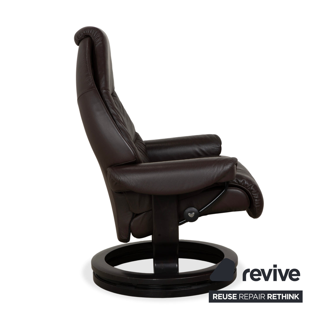 Stressless Voyager Leather Recliner Brown Manual Function