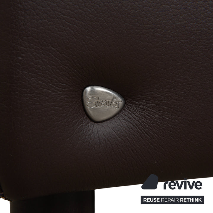 Stressless Wave Leder Dreisitzer Braun Espresso manuelle Funktion Sofa Couch