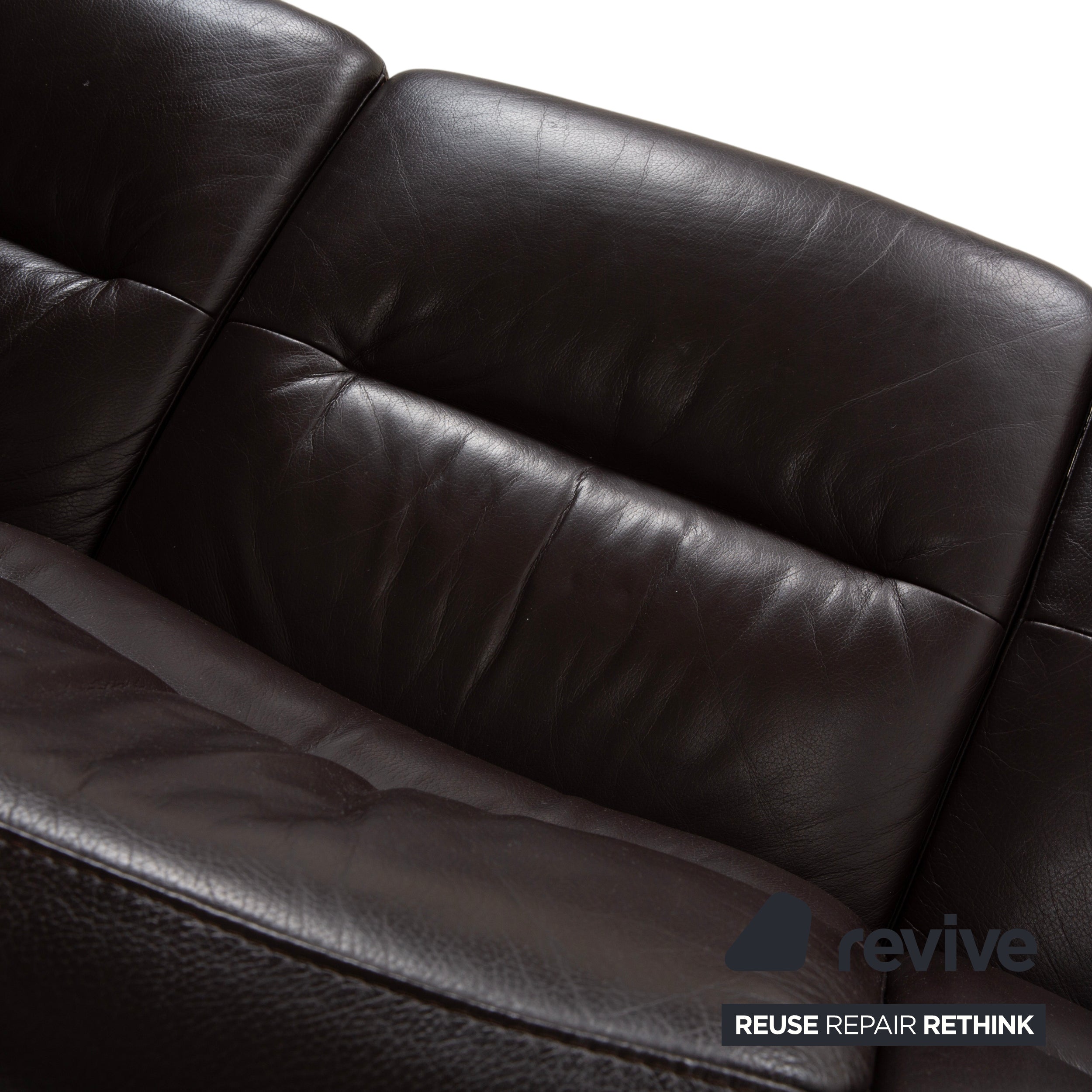 Canapé trois places Stressless Wave en cuir marron expresso, à réglage manuel